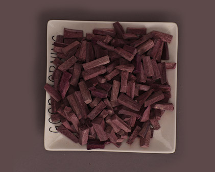 Patata dolce viola essiccata congelata
